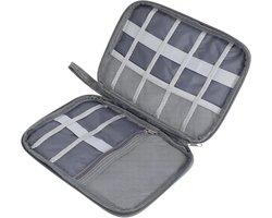 Allecto Plus - Grijze Kabeltas Waterdichte Tech Pouch Rugzak Organizer - Kabels Opladers Reisorganizer