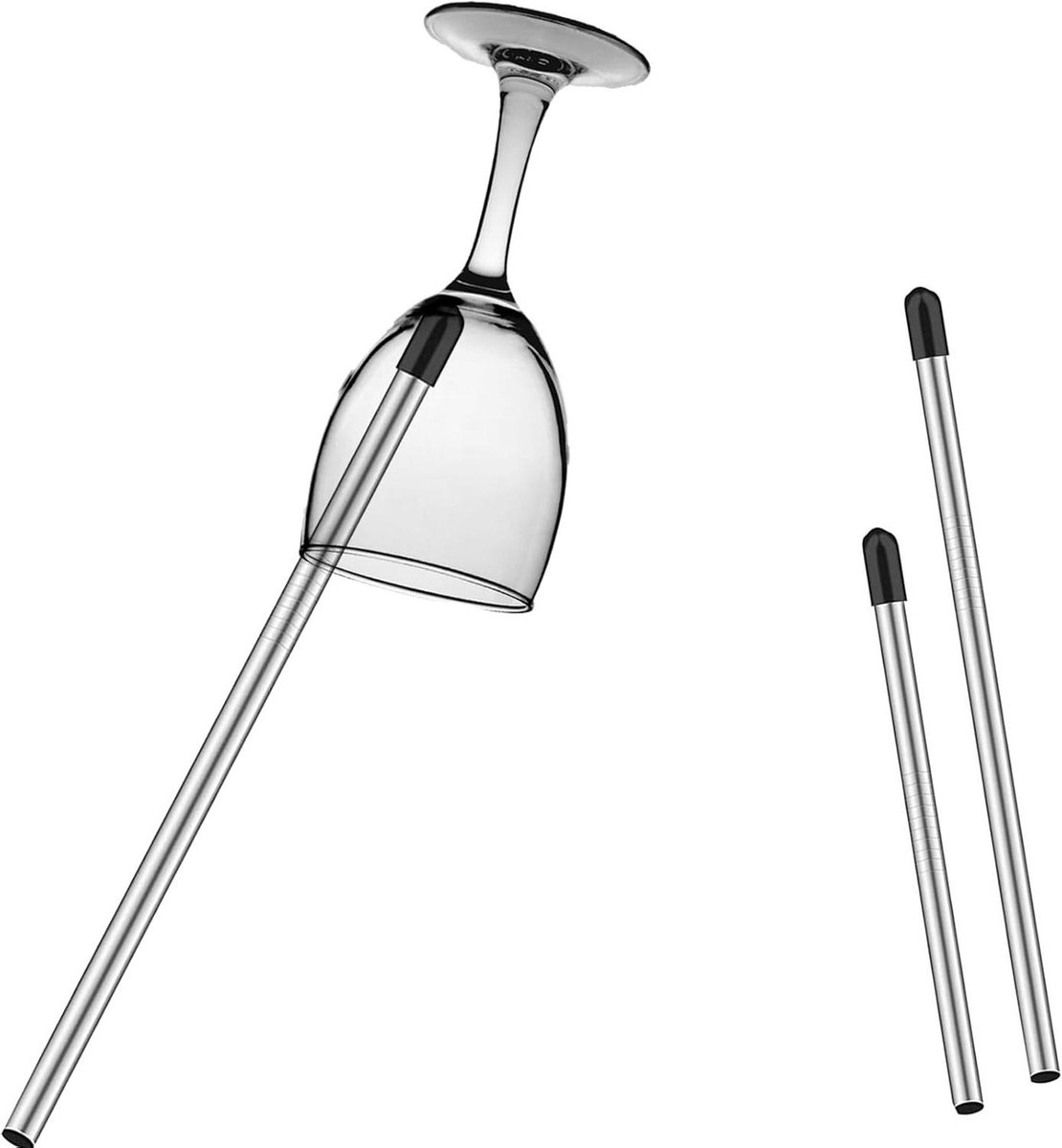Allecto Plus - Roestvrijstalen flessenhouder vaatwasmachine-inzetstuk - Geschikt voor alle vaatwassers - 152 cm + 217 cm - Extra beoordelingen