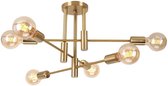 Plafonnier industriel 6 ampoules E27, Lampes de plafond de plafond pour salon, chambre à coucher , Cuisine, Goud
