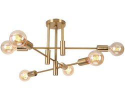 Plafondlamp Industriële 6-Lichts E27 Plafonnière Woonkamer Plafondlampen voor Slaapkamer Keuken Goud