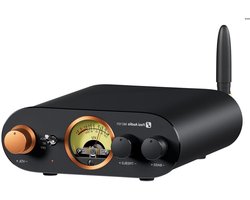 RFWR® Bluetooth Stereoversterker Mini Amp met VU Meter voor Passieve Luidsprekers - HiFi Ontvanger
