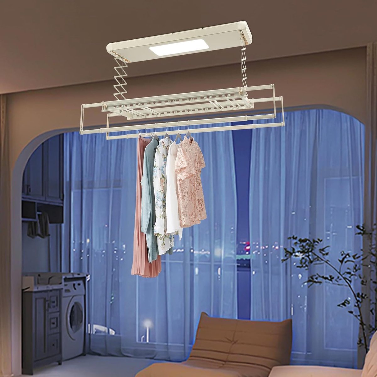 RFWR Compact elektrisch wasrek met afstandsbediening en ledverlichting thumbnail 4