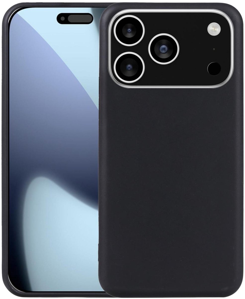 Mobigear Hoesje geschikt voor Apple iPhone 17 Pro Telefoonhoesje Flexibel TPU | Mobigear Basics Backcover | iPhone 17 Pro Case | Back Cover - Zwart