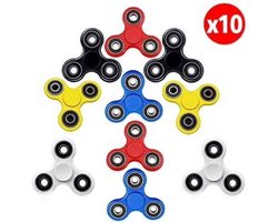 10 x Fidget Spinner - Stress Verminderen - Hand Spinner Draaier - Multi Kleuren - Voor Kinderen en Volwassen