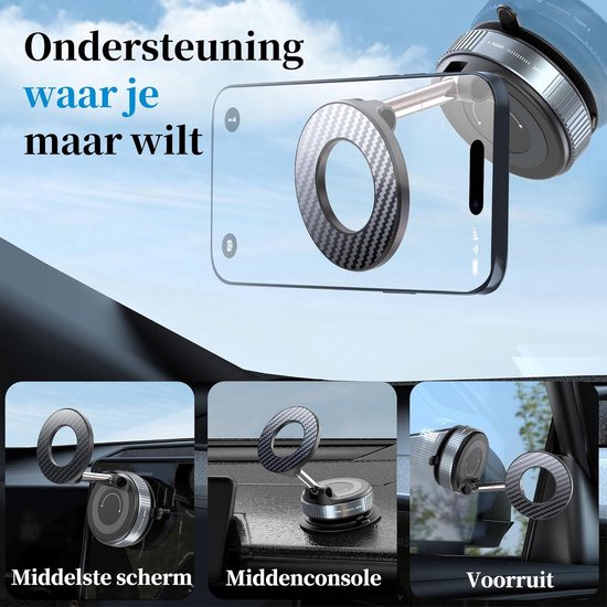 Vacuüm Magnetische Telefoonhouder voor 360° Draaibare