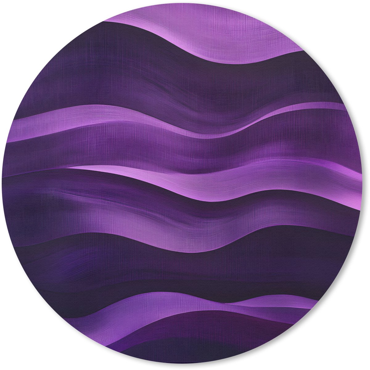Muismat rond 30x30 cm - Mousepad Golven - Abstract - Paars - Ronde muismatten