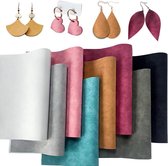 Glad zacht imitatieleer knutselmateriaal - 8 stuks voor naaien en DIY-projecten - 21 x 30 cm
