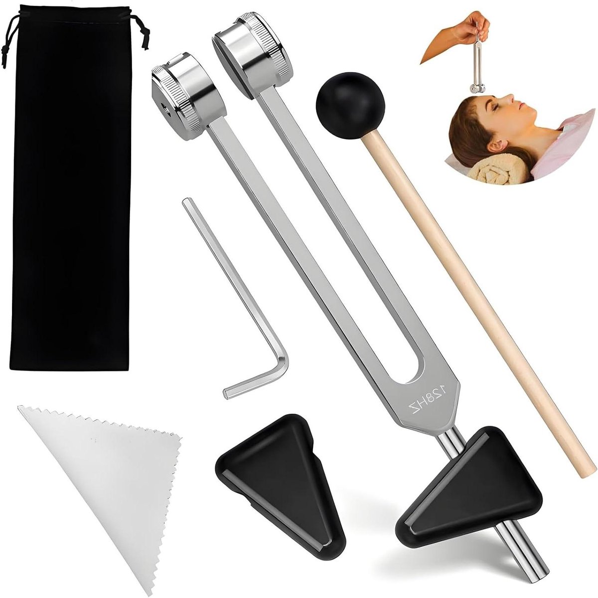 Professionele Stemvork, 128 Hz Stemvorkset, Aluminium Sensorische Professionele Stemvork, 128 Hz Stemvorkset, Aluminium Sensorische