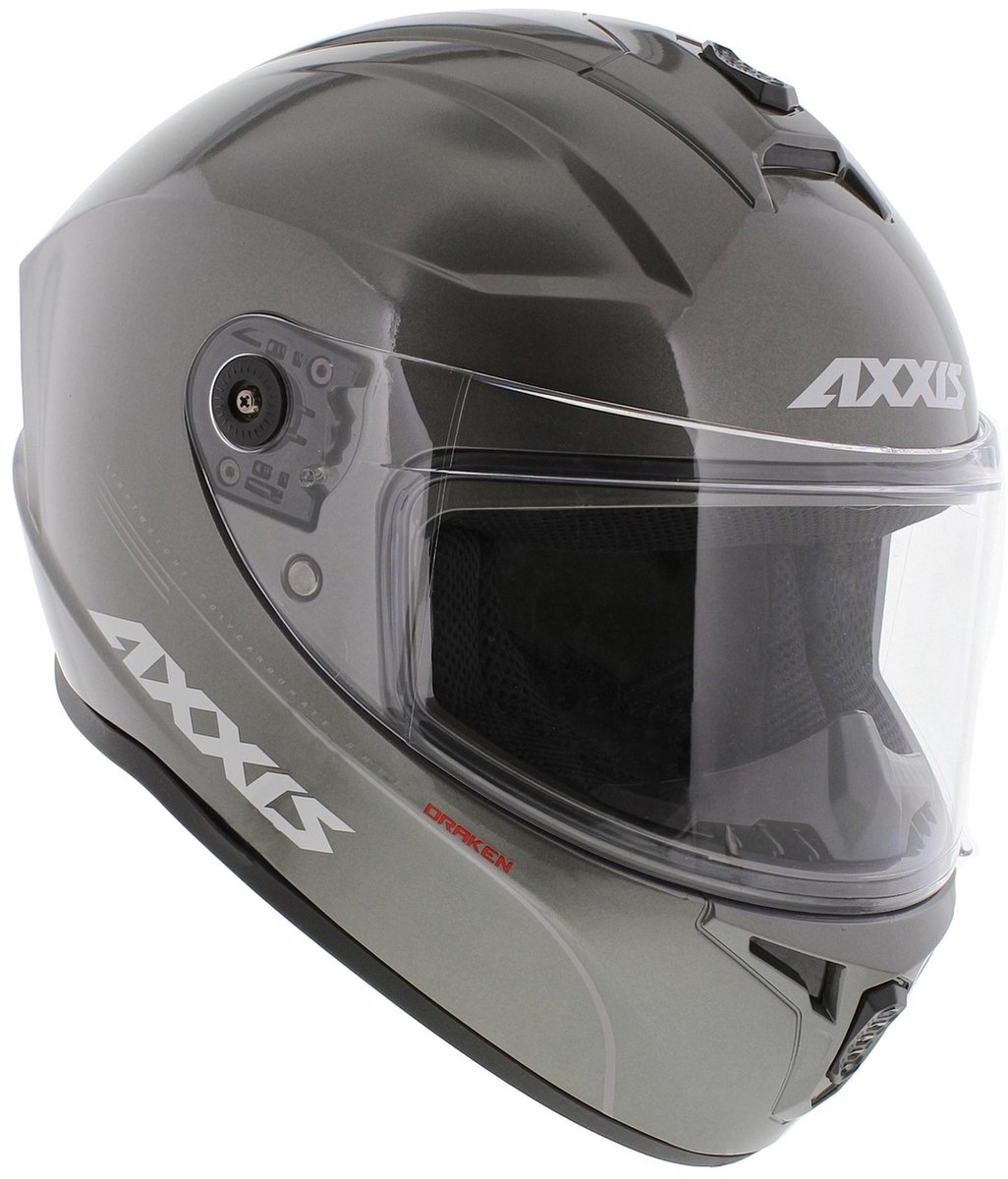 Axxis Draken helm solid glans titanium S