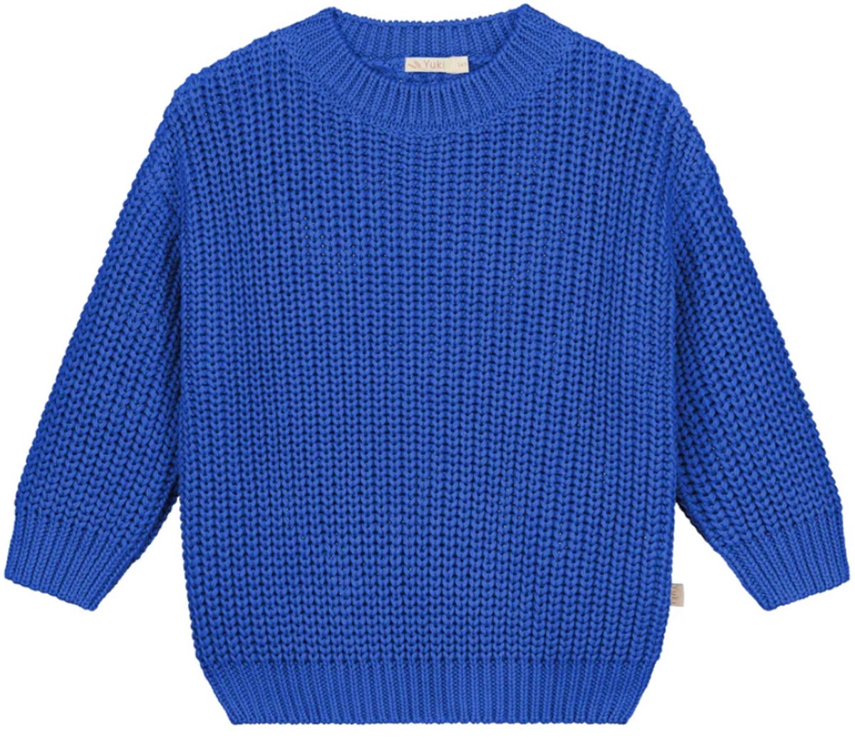 Yuki - Gebreide trui - Jongens - Meisjes - Unisex - Blueberry - Blauw - 11-12 jaar (8720872272016)