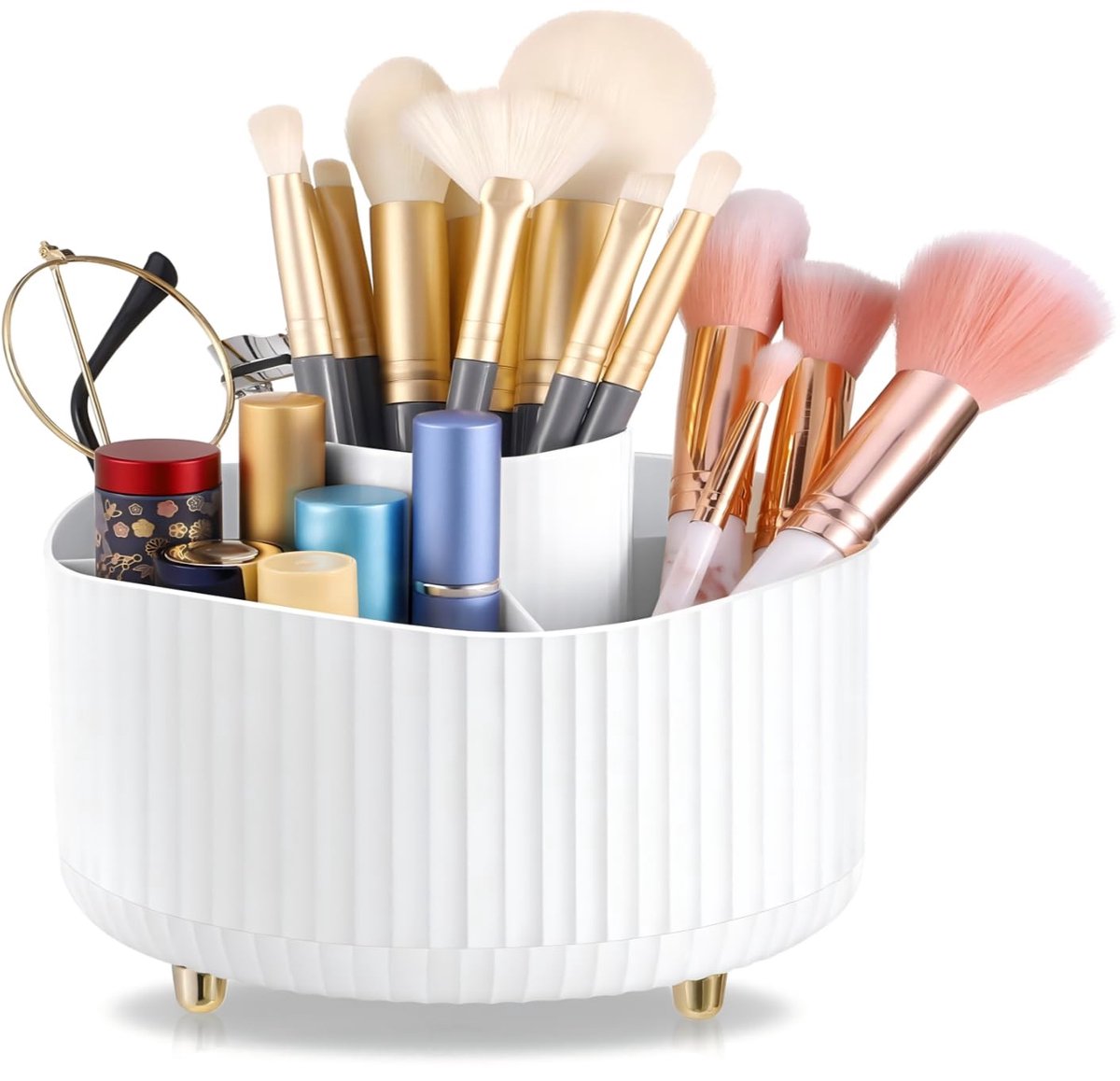 Ibenzoa® Kosmetische Organizer met 360-Graden Rotatie voor Make-up en Penselen in Badkamer of Slaapkamer