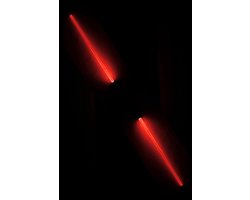 KIMU® Lightsaber 66 cm - 2 stuks Koppelbaar - Lichtzwaard Space Star - Licht Zwaard LED Gekleurde Lamp Stok Lampjes Gekleurd Wars Halloween
