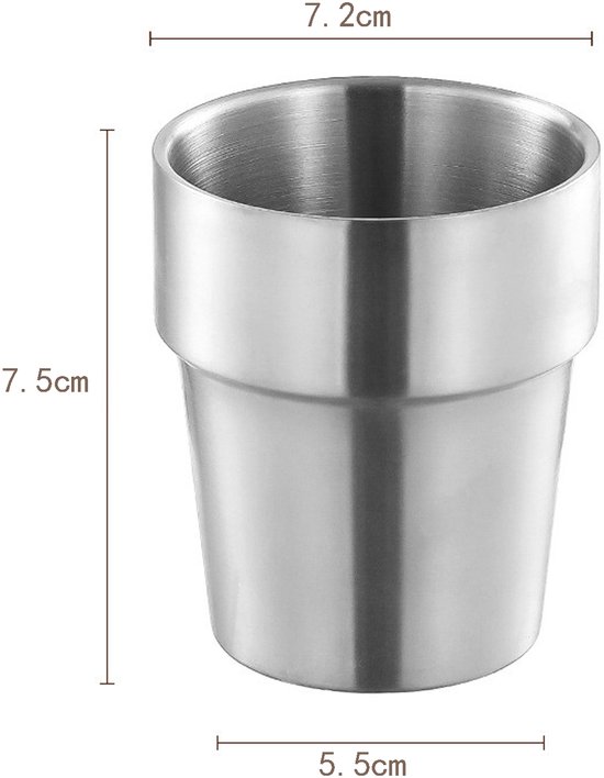 RVS Beker 235 ml Life Without Plastic onbreekbaar, roestvrijstaal