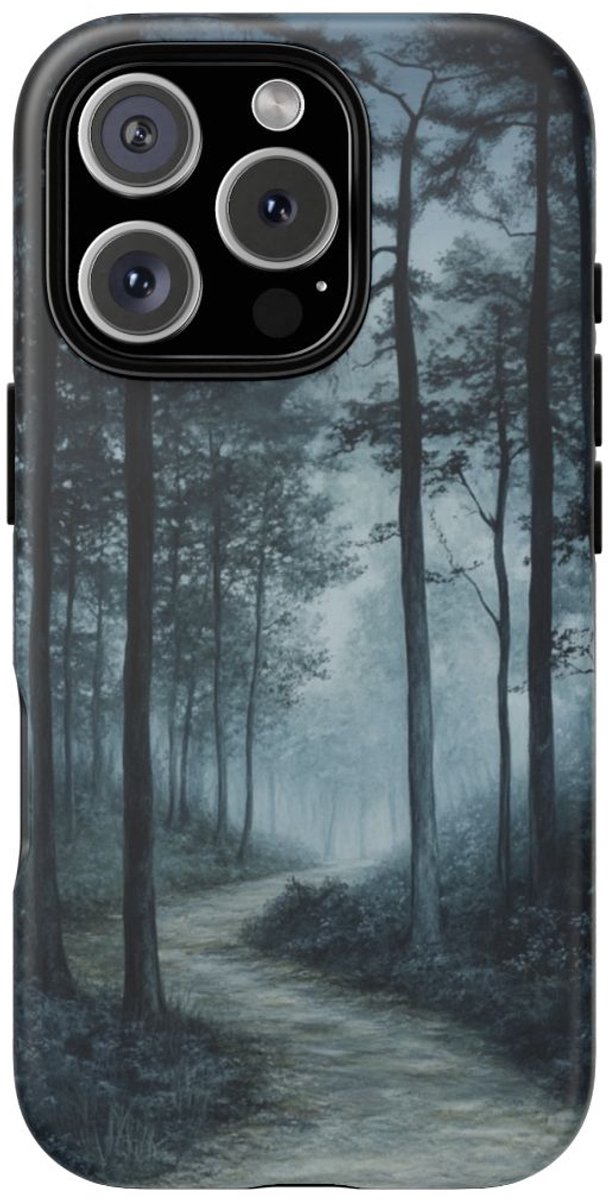Mistig Bospad – Telefoonhoesje Geschikt voor iPhone 16 Pro