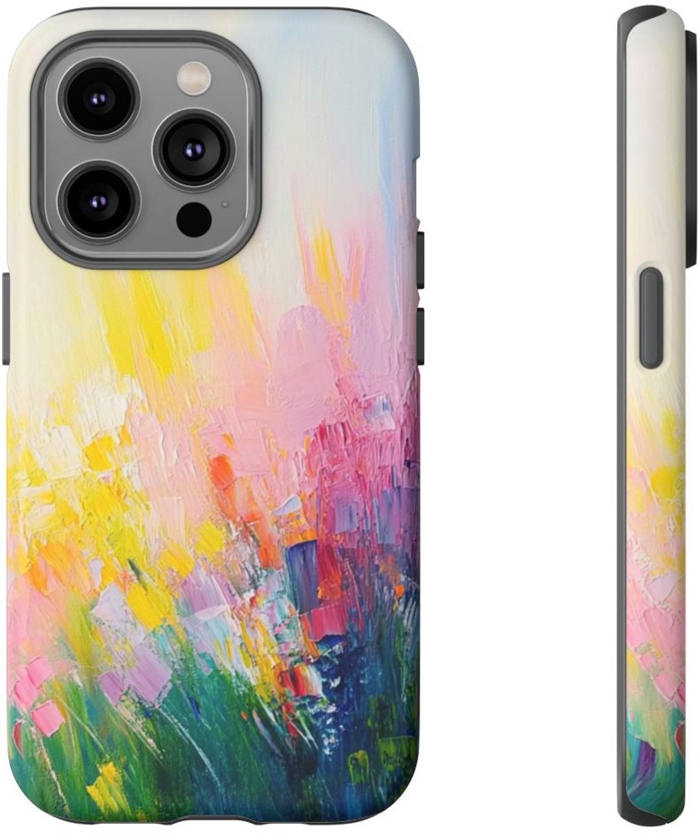 Abstracte Kleurrijke Verfstreken – Telefoonhoesje Geschikt voor iPhone 14 Pro