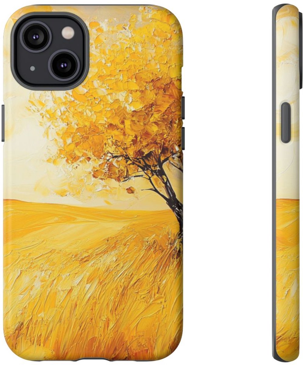 Gouden Herfstboomlandschap – Telefoonhoesje Geschikt voor iPhone 14 Plus