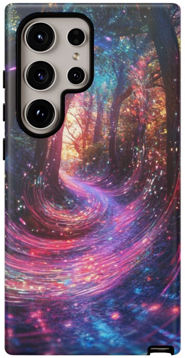 Magisch Bospad met Energiegolven – Telefoonhoesje Geschikt voor Galaxy S24 Ultra