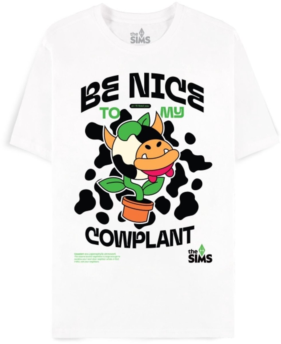 The Sims - Cowplant Unisex T-shirt - XS - Wit