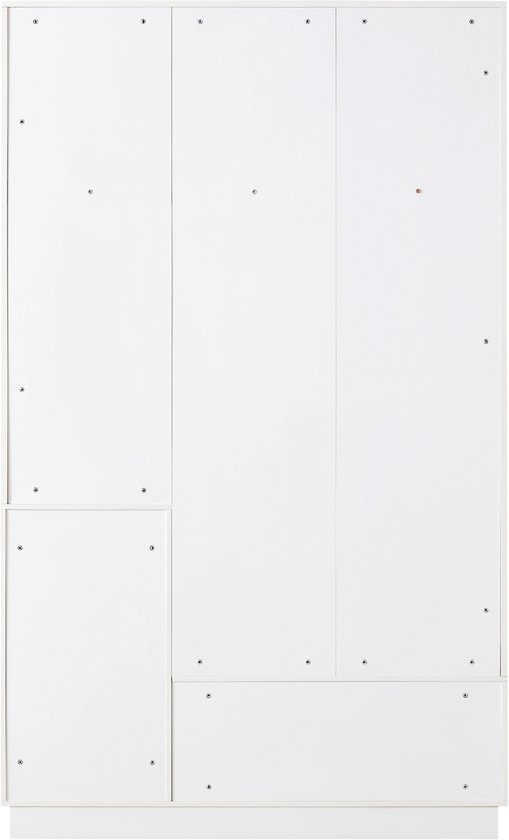 Ensemble de garde-robe Sweiko - Avec banc + étagère à chaussures - 3 crochets - 3 étagères - Wit