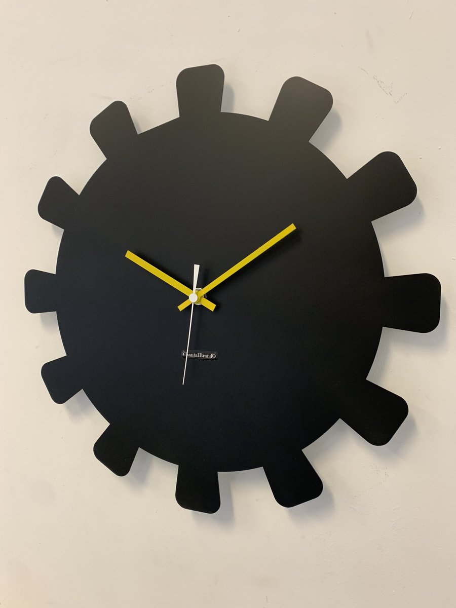MOSA CLOCK Wandklok BLACK SUN XL Modern Industrieel Design