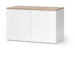 Vicco Wido Hoekladenkast – 80 x 50 cm met deur Wit/Sonoma