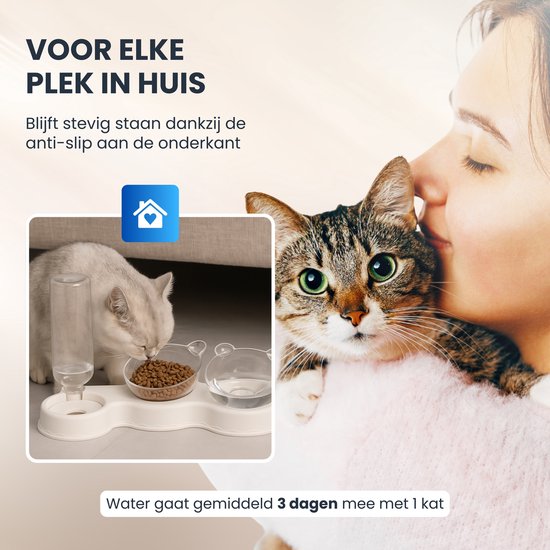 Frutilexia 2 stuks 3,8 l automatische voederdispenser voor katten en