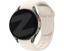Bandz Smartwatch bandje 20mm siliconen sport 'Easy fit' - geschikt voor Samsung Galaxy Watch 4 / 5 / 6 / 7 (Pro / Classic) / 3 - 41mm / Active 40 & 44mm / FE - Amazfit GTS 1-2-3-4 - Polar Unite / Ignite / Pacer (sterrenlicht)