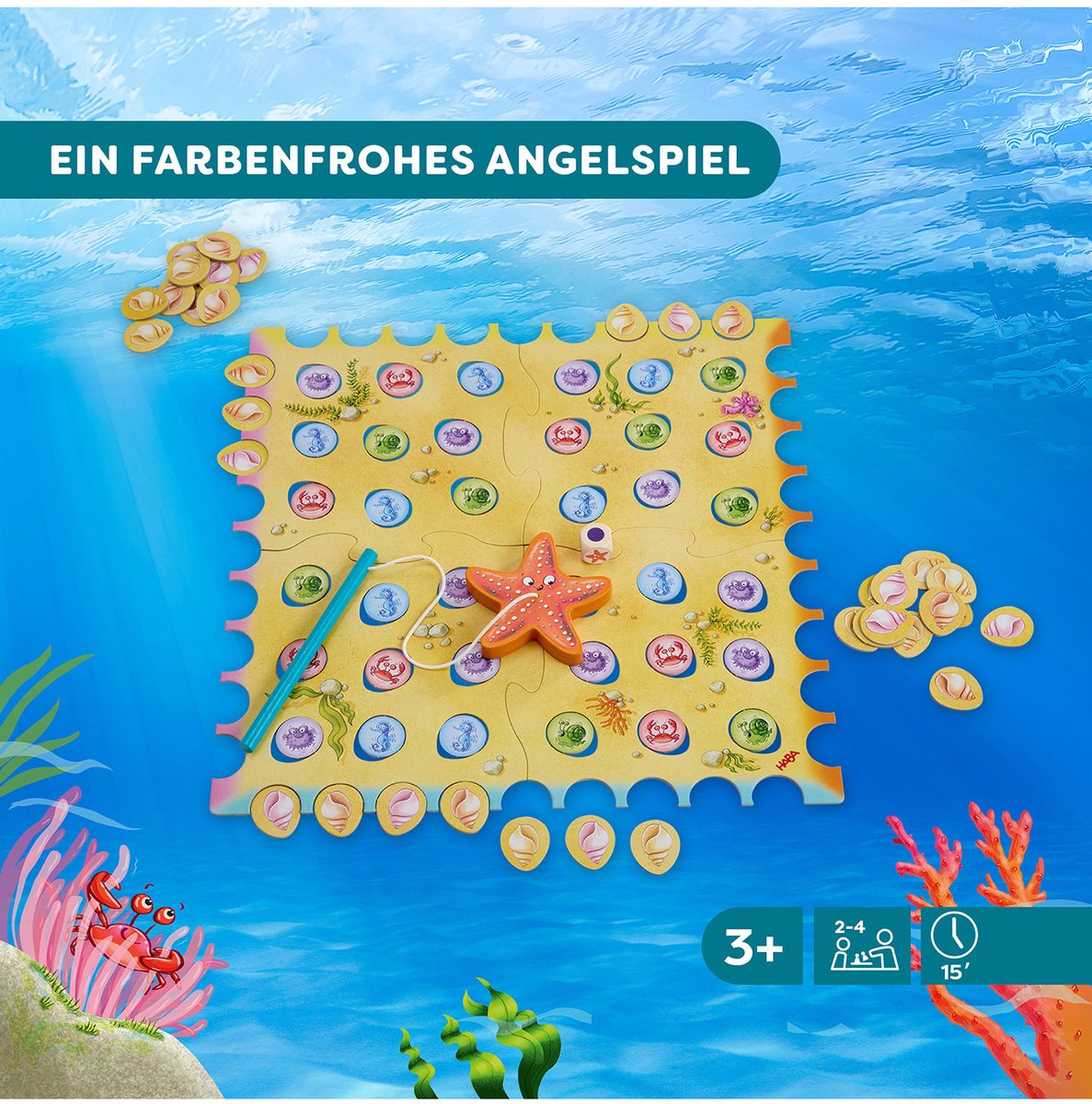 HABA Sebastian Seastar 15 min Bordspel Training van de fijne motoriek (vaardigheid)