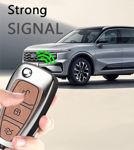 Housse de clé de voiture pour Ford Focus Fiesta Kuga - Porte-clés à 3 boutons - Protection de porte-clés de voiture