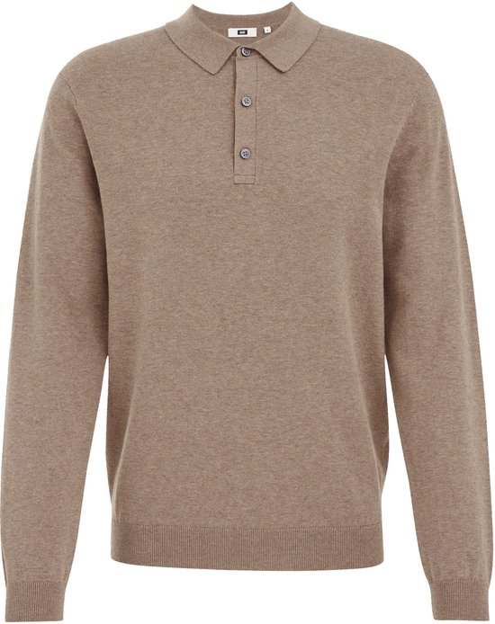 WE Fashion Heren fijngebreide polo