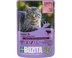 Bozita Cat - Senior 8+ Häppchen in Sauce 12x85g | mit Rind