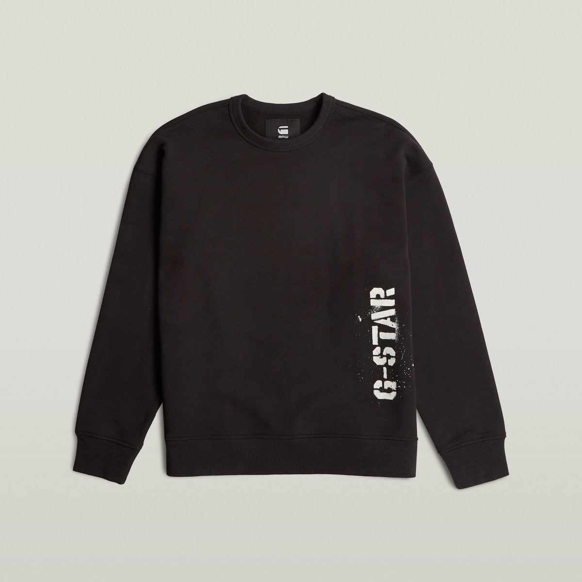G-Star Sprayed 89 gr loose r sw Heren Sweaters Zwart