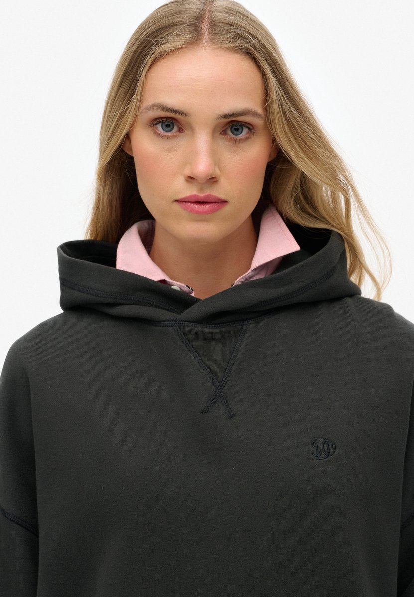 Superdry Studios Relaxed Hoodie Dames Hoodies Zwart