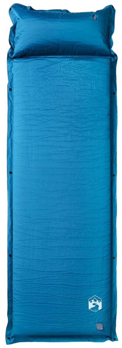 Kampeermatras met kussen zelfopblazend 1-persoons turquoise van Quechua — afbeelding 2