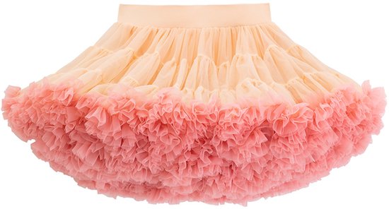 Joya Kids® Zalm Licht Roze Verkleedrok met Tule | Fluffy Tutu Verkleedjurk Meisje | Volumineuze Rok met meerdere lagen | Verkleedrok met tule | Verkleedkleding | Meisje Verkleedset | Petticoat Rok | Stijlvolle Verkleed | Maat S