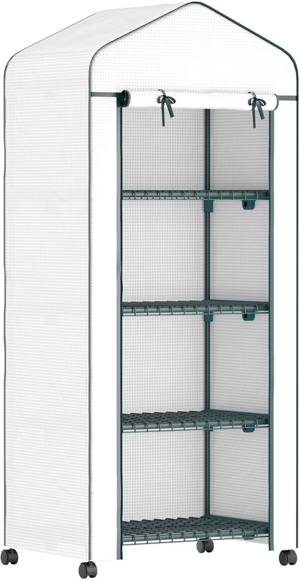 Outsunny kas met raam, PE tomatenkas, koude kas, hoogte 120 x 60 x 60 Outsunny kas met raam, PE tomatenkas, koude kas, hoogte 120 x 60 x 60