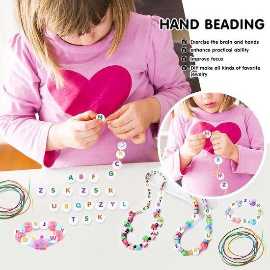 Ronte - Alfabet Kralen 100 Stuks 7 Mm Zwart Letter U Acryl Spacer Voor Diy Armbanden Kettingen Sieraden Zwart Letter U 100 Stuks