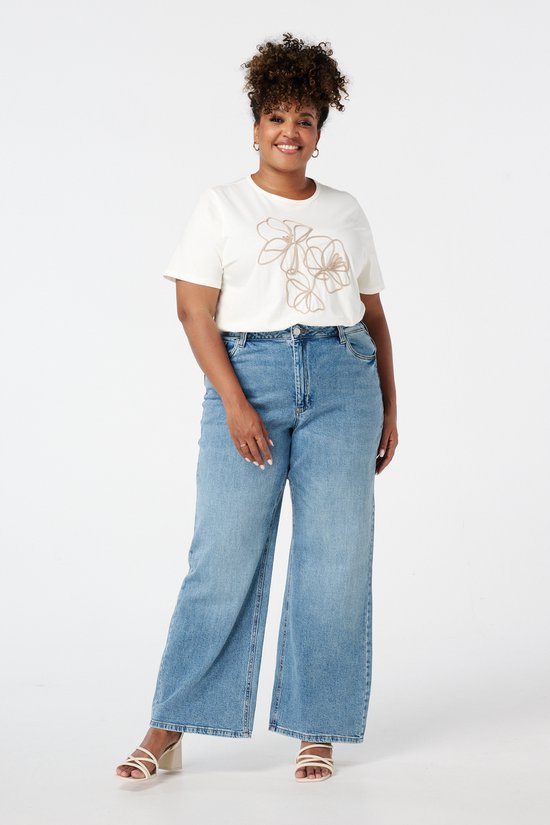 Jeans Blanc Femme M&S Mode - Taille 42 - Occasion En Excellent état - Coupe Regular