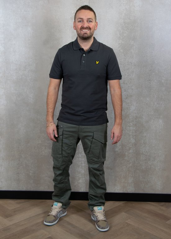 Lyle & Scott Polos & T-shirts Homme Polo uni - Grijs - Taille XS