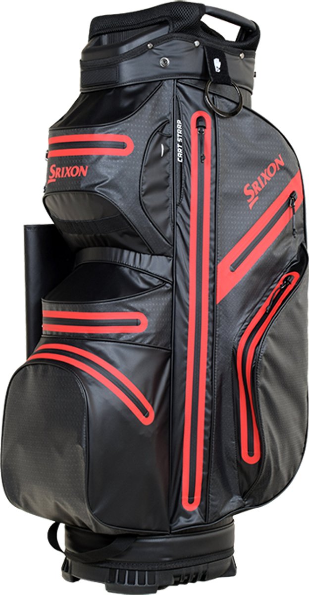 Srixon Weatherproof Cartbag - Waterdichte Golftas - Cart bag - Zwart Rood