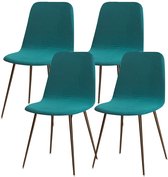Ibenzoa® Stretchbare en Wasbare Stoelhoezen Set voor Eetkamerstoelen - Scandinavisch Design, 4 Stuks
