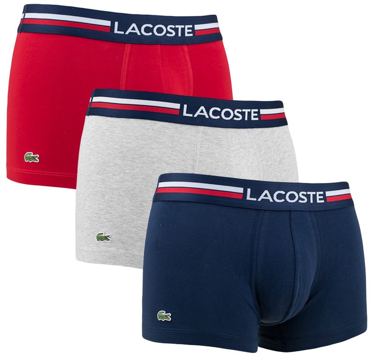 Lacoste heren 3P boxers basic multi W34