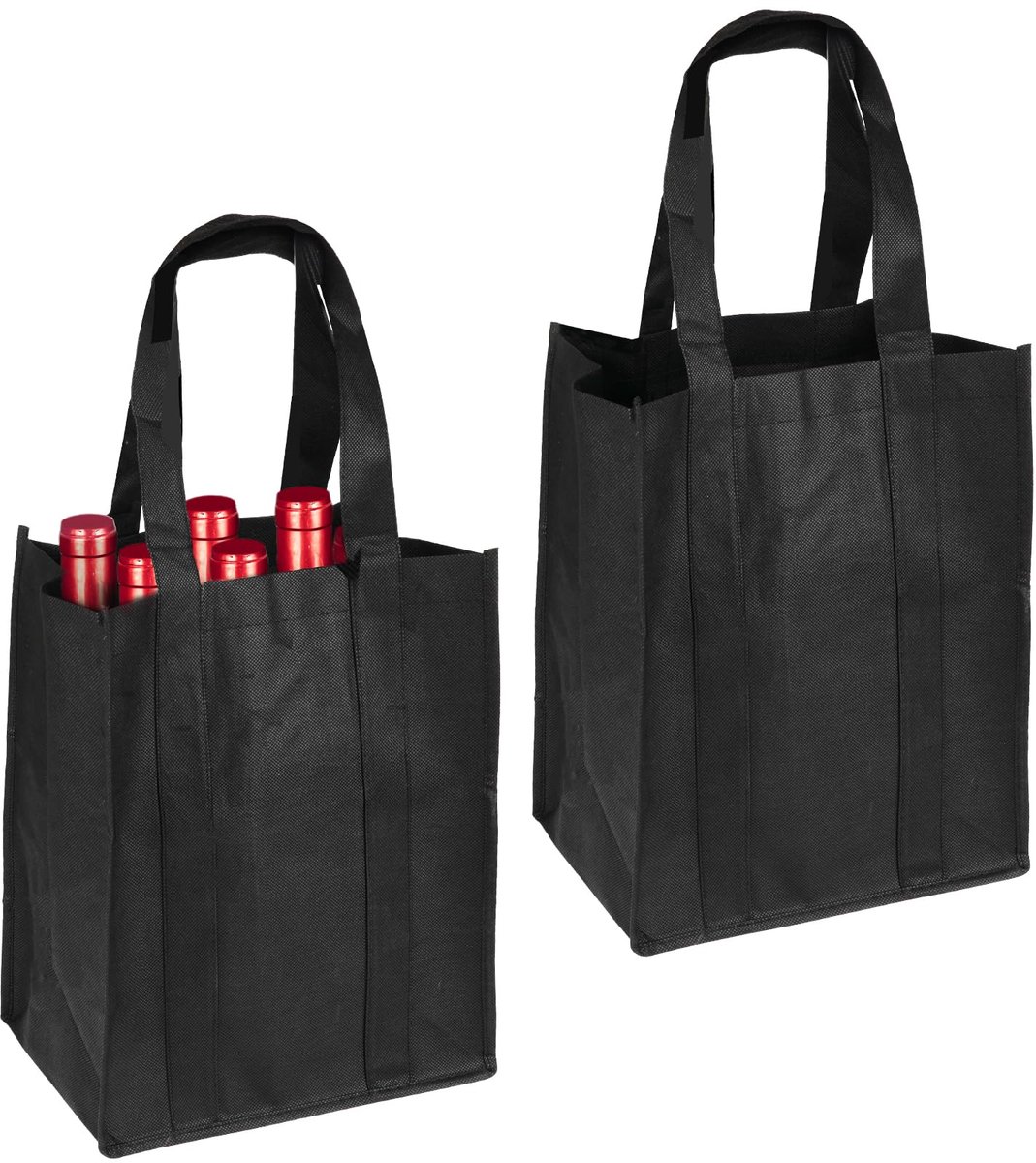 Unyqoos® Flessendrager Set van 2 Stuks met 6 Vakjes voor Diverse Drankflessen