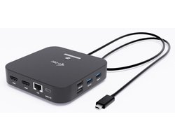 i-Tec - USB-C Docking Station - Compact - 2 x HDMI - 4 x USB-A - 2 x USB-C - Ethernet - Audio In/Uit - 100W opladen - Plug & Play