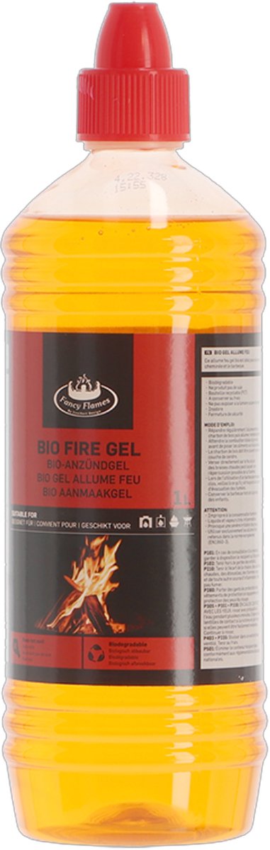 Fancy Flames Bio Aanmaakgel - 1 liter - aanmaak gel - vuurstarter - BBQ accessoires