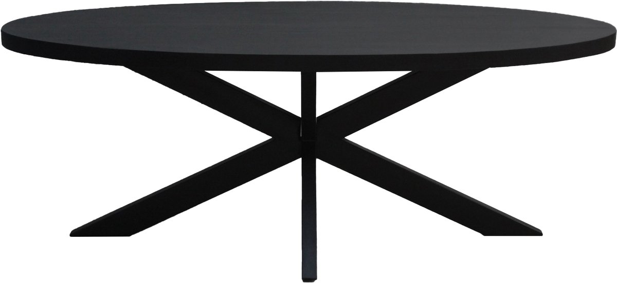Livingfurn Eettafel Kala Ovaal Spinpoot 210 cm Zwart