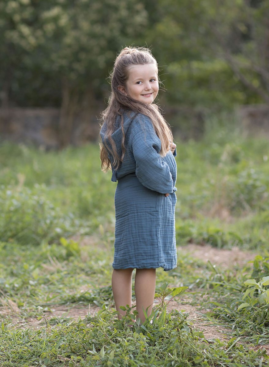 Kinderbadjas OrganicEra Biologische mousseline kinderbadjas