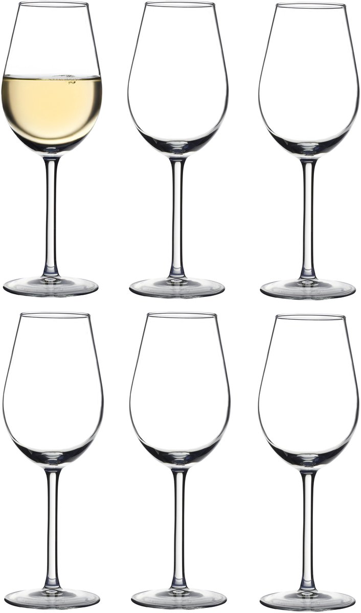 Vicrila wijnglazen Cabernet - 12x stuks - voor rode en witte wijn - 310 ml - 21 x 7 cm - transparant - Horeca kwaliteit - Hard glas