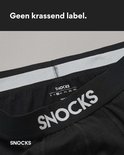 Zwarte boxershorts met brede, grijze tailleband met SNOCKS logo.