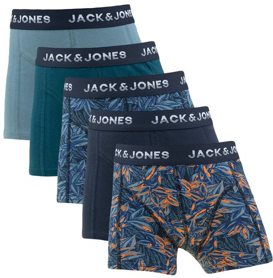 Boxer Jack & Jones pour garçon 5P Maxwell bleu et vert